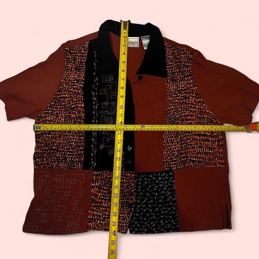 Vintage Orange And Black Patchwork - image 3